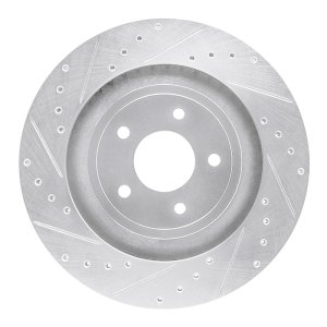 Chrysler 200 Brake Rotor (1) - Front Left - R1 Concepts - Drilled & Slotted - Silver - `08-`14 Chrysler 200 Brake Rotor (1) - Front Left - R1 Concepts - Drilled & Slotted - Silver - `08-`14